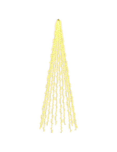 Ghirlande luminose per alberi di Natale Bianco caldo PVC