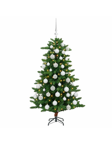 Albero di Natale Artificiale con Palline 120 cm 150 LED