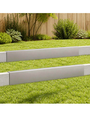 Profilo di copertura per giardino 2 pz 100 x 6 x 15 cm