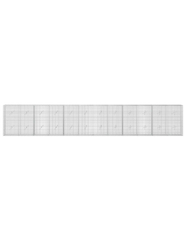 Gabione con filo da 5 mm e rete da 5x5 cm 600x20x100 cm