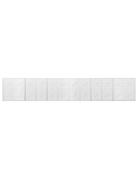 Gabione con filo da 5 mm e rete da 5x5 cm 600x10x100 cm