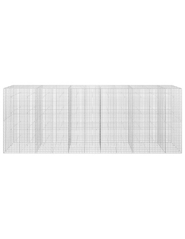 Gabione con filo da 5 mm e rete da 5x5 cm 550x30x200 cm