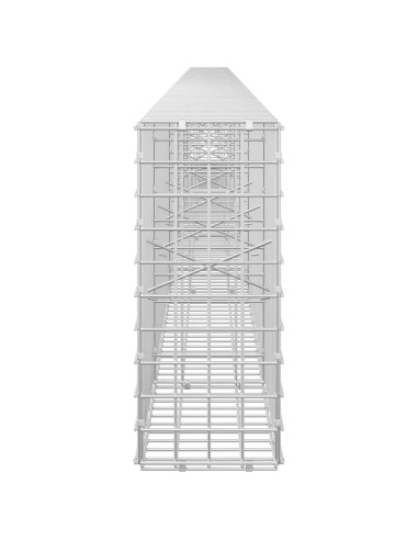 Gabione con filo da 5 mm e rete da 5x5 cm 550x20x50 cm