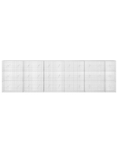 Gabione con filo da 5 mm e rete da 5x5 cm 550x20x150 cm