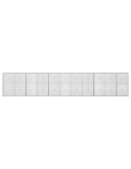 Gabione con filo da 5 mm e rete da 5x5 cm 550x20x100 cm