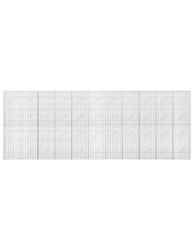 Gabione con filo da 5 mm e rete da 5x5 cm 550x10x200 cm