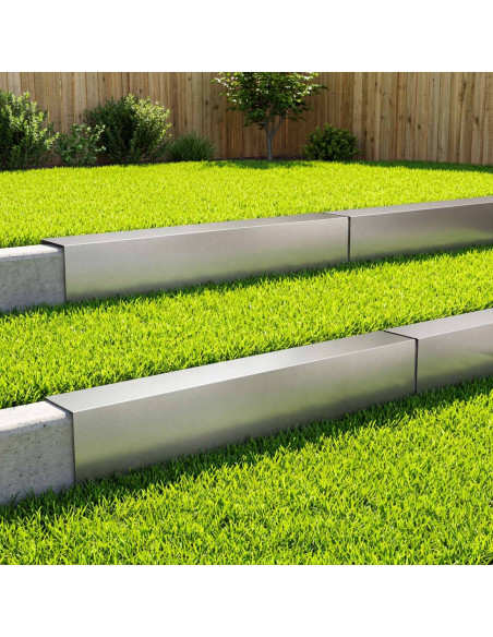 Profilo di copertura per giardino 10 pz 100 x 20 x 15 cm