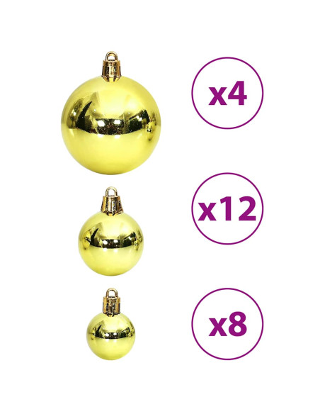 Palline di Natale 100 pz Verde Chiaro 3 / 4 / 6 cm