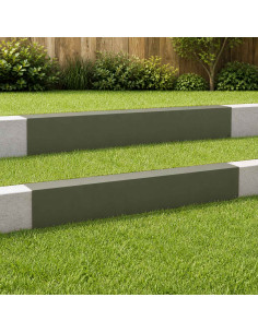 Profilo di copertura per giardino 2 pz 100 x 20 x 15 cm Acciaio