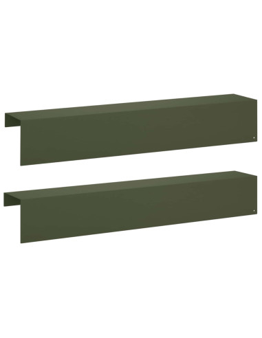 Profilo di copertura per giardino 2 pz 100 x 20 x 15 cm Acciaio
