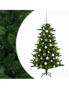 Albero di Natale Artificiale con Palline 150 cm 150 LED 2