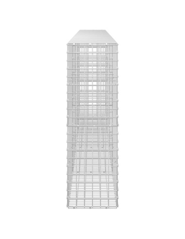 Gabione con filo da 5 mm e rete da 5x5 cm 400x30x100 cm
