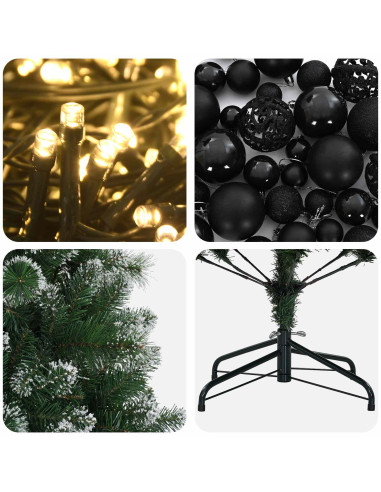 Albero di Natale Artificiale con Palline 240 cm 300 LED