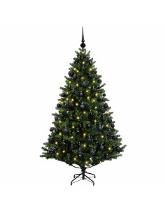 Albero di Natale Artificiale con Palline 240 cm 300 LED 2