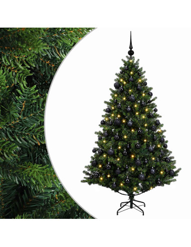 Albero di Natale Artificiale con Palline 180 cm 300 LED