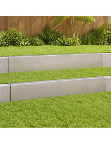 Profilo di copertura per giardino 2 pz 100 x 5 x 15 cm
