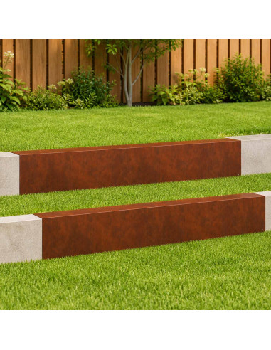 Profilo di copertura per giardino 2 pz 100 x 10 x 15 cm