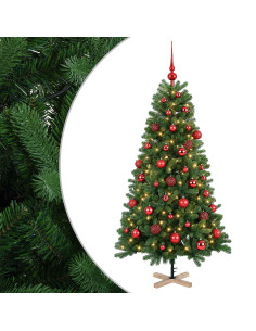 Albero di Natale artificiale con palline 150 cm 150 LED 2
