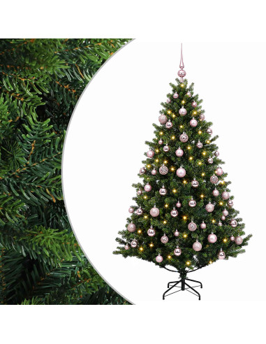 Albero di Natale Artificiale con Palline 240 cm 300 LED