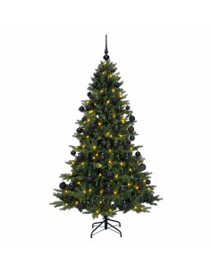 Albero di Natale artificiale con palline 240 cm 300 LED 2