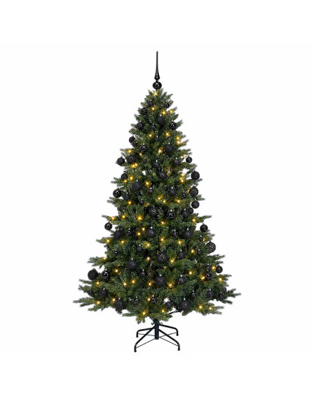 Albero di Natale artificiale con palline 240 cm 300 LED