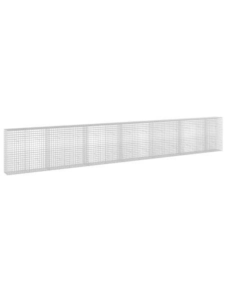 Gabione con filo da 5 mm e rete da 5x5 cm 650x30x100 cm