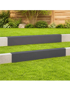 Profilo di copertura per giardino 2 pz 100 x 20 x 15 cm Acciaio