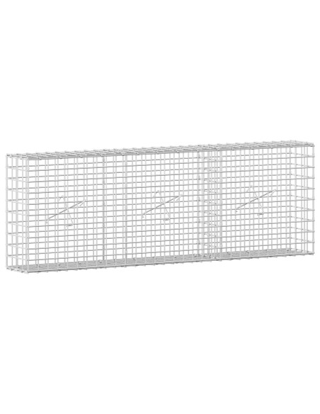 Gabione con filo da 5 mm e rete da 5x5 cm 150x20x50 cm
