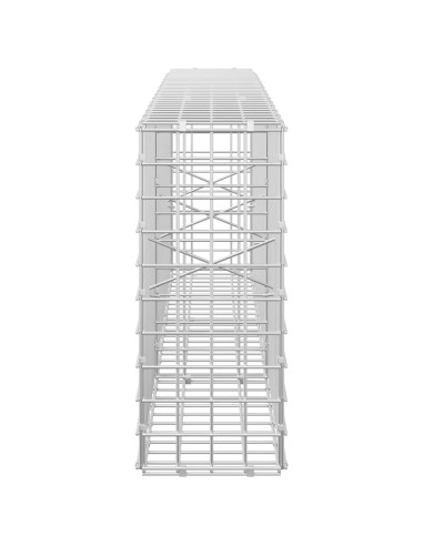 Gabione con filo da 5 mm e rete da 5x5 cm 150x20x50 cm