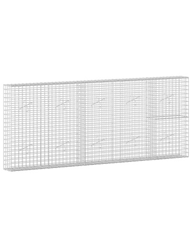 Gabione con filo da 5 mm e rete da 5x5 cm 250x20x100 cm