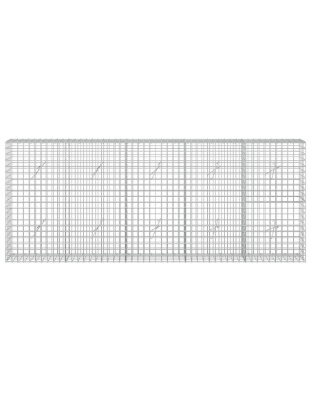 Gabione con filo da 5 mm e rete da 5x5 cm 250x20x100 cm