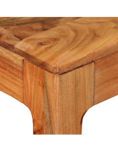 Tavolo da Pranzo in Legno Massello 118x60x76 cm 2