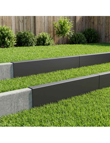 Profilo di copertura per giardino 10 pz 100 x 5 x 15 cm Acciaio