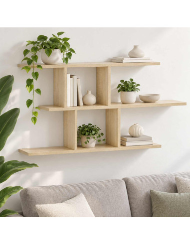 Scaffale da parete Rovere Sonoma 100 x 17 x 45.5 cm