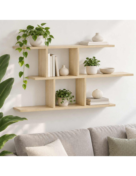 Scaffale da parete Rovere Sonoma 100 x 17 x 45.5 cm