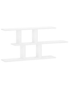 Scaffale da parete Bianco 100 x 17 x 45.5 cm Legno multistrato 2