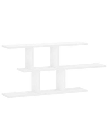 Scaffale da parete Bianco 100 x 17 x 45.5 cm Legno multistrato