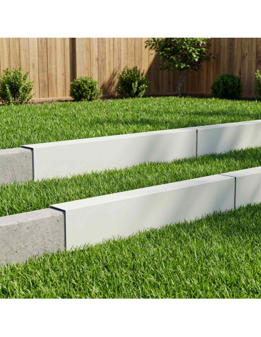 Profilo di copertura per giardino 10 pz 100 x 5 x 15 cm Acciaio