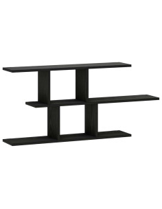 Scaffale da parete Rovere Nero 100 x 17 x 45.5 cm 2