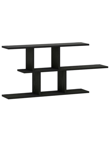 Scaffale da parete Rovere Nero 100 x 17 x 45.5 cm