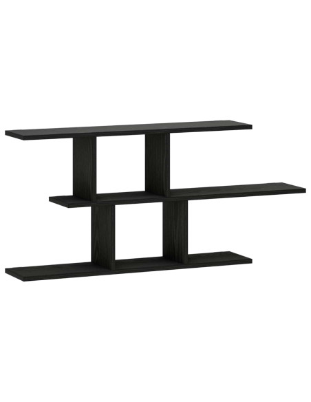 Scaffale da parete Rovere Nero 100 x 17 x 45.5 cm
