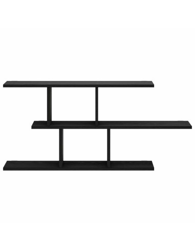 Scaffale da parete Rovere Nero 100 x 17 x 45.5 cm