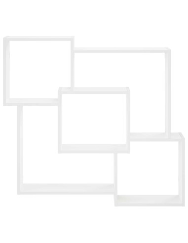 Mensola da parete Bianco 98 x 17 x 91 cm Legno ingegnerizzato
