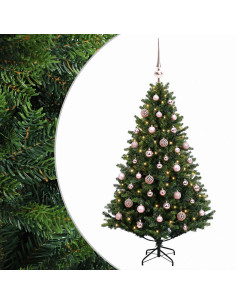 Albero di Natale artificiale con palline 120 cm 150 LED 2