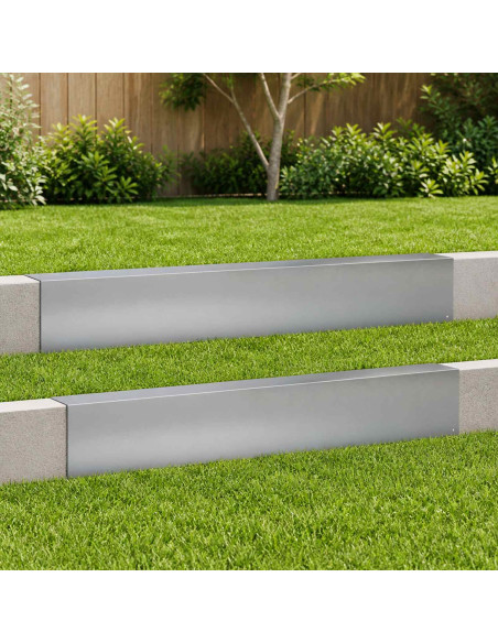 Profilo di copertura per giardino 2 pz 100 x 10 x 15 cm
