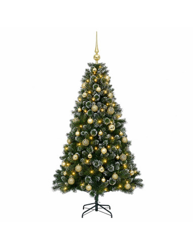 Albero di Natale Artificiale con Pallina 150 cm 150 LED
