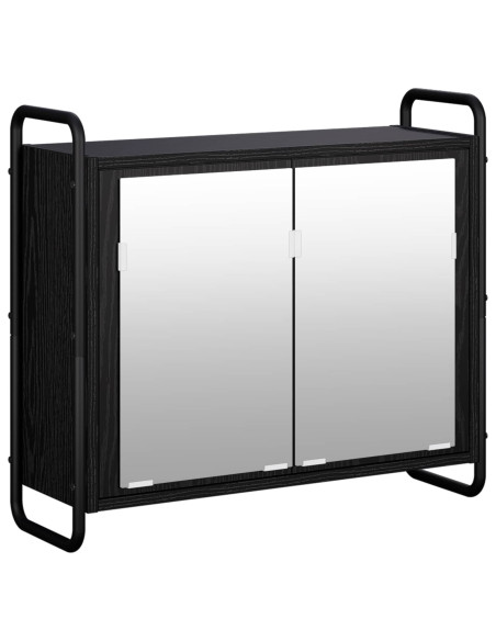 Set di Armadi da Bagno 3 pz Rovere Nero 40 x 36 x 109,5 cm