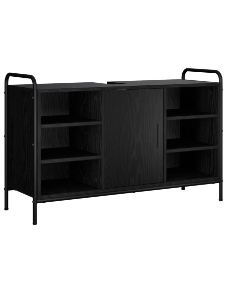 Set di Armadi da Bagno 3 pz Rovere Nero 40 x 36 x 109,5 cm