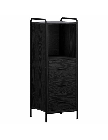 Set di Armadi da Bagno 3 pz Rovere Nero 40 x 36 x 109,5 cm