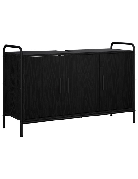 Set di Armadi da Bagno 3 pz Rovere Nero 40 x 36 x 109,5 cm